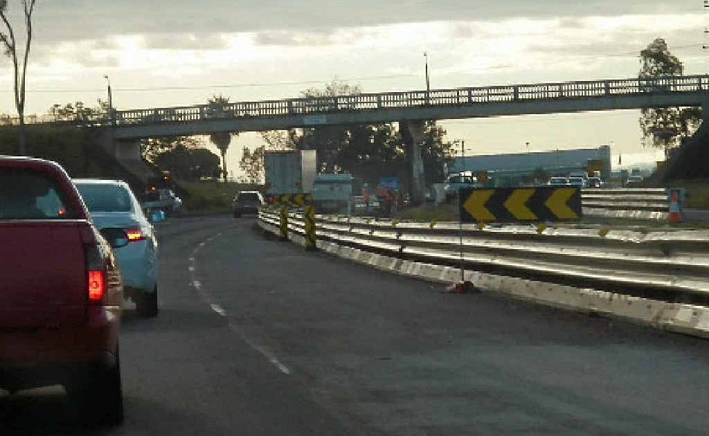 IN PROGRESS: Road works on the Warrego Hwy near Gatton. IN PROGRESS: Road works on the Warrego Hwy near Gatton.